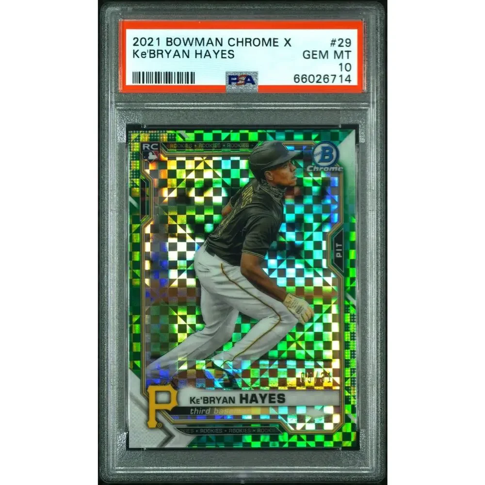 2021 BOWMAN CHROME X REFRACTOR KE'BRYAN HAYES ROOKIE # /31 💎SSP